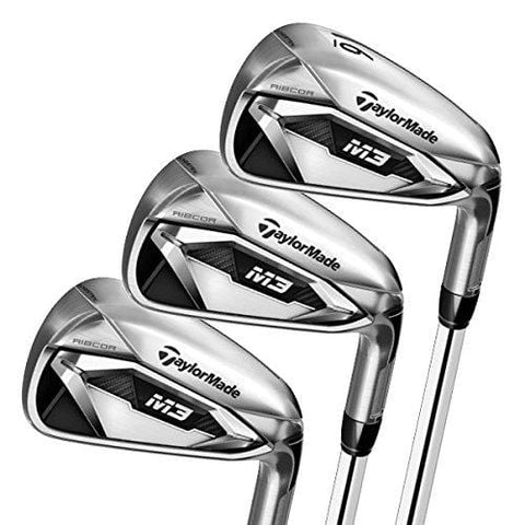 TaylorMade M3 Irons Set (Set of 7 total clubs: 4-PW, Steel Shaft, Right Hand, Stiff Flex)