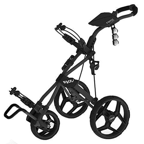 Clicgear Rovic Model RV3J Junior | Youth 3-Wheel Golf Push Cart (Black)
