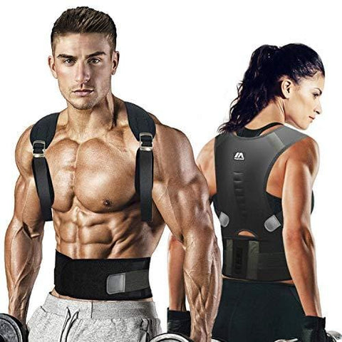Maysuwell Back Brace Posture Corrector |Fully Adjustable Support Brace for Men and Women|Improves Posture and Provides Lumbar Back Brace| Lower and Upper Back Pain Relief (Large)