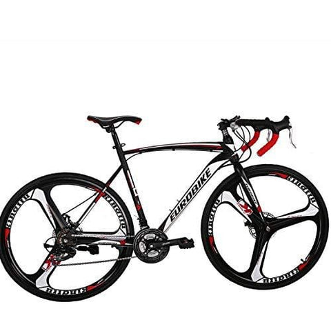 Eurobike Road Bike 700C Wheels 21 Speed Disc Brake Bicycle 54cm/Medium Frame Size (3 Spoke mag Wheel)