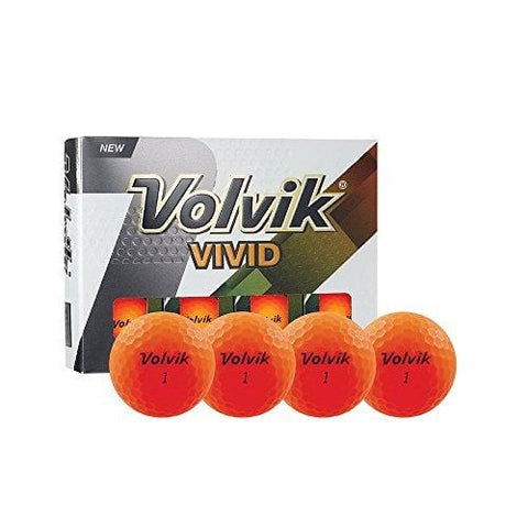 Volvik Vivid Golf Balls, Matte Orange (One Dozen)