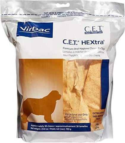 Virbac C.E.T. Hextra Premium Oral Hygiene Chews For Dogs (1 Pouch), X-Large
