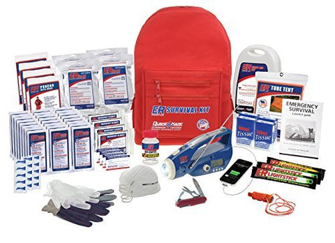 ER Emergency Ready 4 Person Ultimate Deluxe Backpack Survival Kit, SKBP4DD