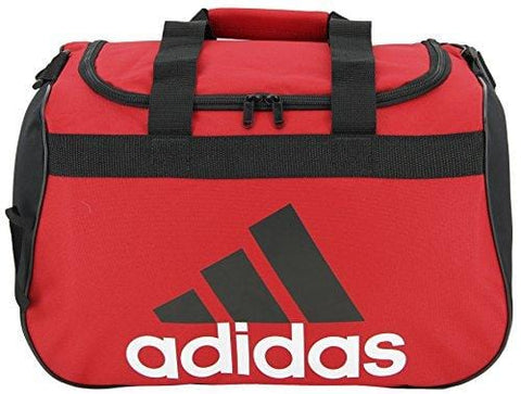 adidas Diablo Small Duffel Bag, Scarlet/Black/White, 11 x 18.5 x 10-Inch