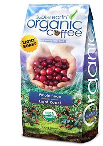 2LB Cafe Don Pablo Subtle Earth Organic Gourmet Coffee - Light Roast - Whole Bean Coffee - USDA Certified Organic Arabica Coffee - (2 lb) Bag