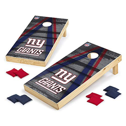Wild Sports NFL College Cornhole Set 2' x 4' Foot, Grey Vintage Triangle Design - Tournament Series