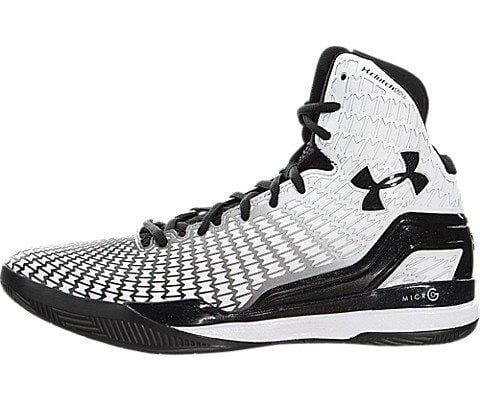 Under Armour Men's UA ClutchFit Drive Mid Basketball Shoes, White/Black, 10