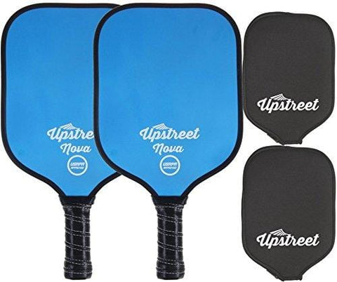 Upstreet USAPA Approved Pickleball Paddle Set - Polymer Honeycomb Composite Core - Paddles Include Racket Cover (Navy Blue)