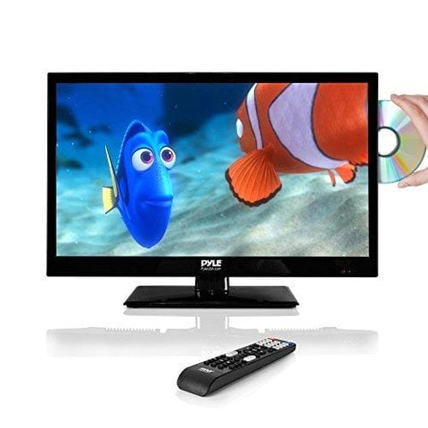 Pyle 21.5" 1080p LED TV, Multimedia Disc Player, Ultra HD TV, LED Hi Res Widescreen Monitor w/ HDMI Cable RCA Input, LED TV Monitor, Audio Streaming, Mac PC, Stereo Speakers, Wall Mount (PTVDLED22)