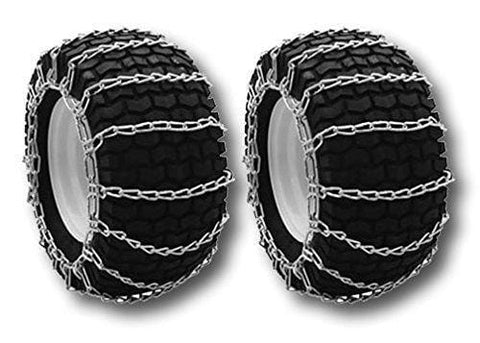 OakTen Set of Two Snow Tire Chains for Lawn Tractor Snowblowers Repl Cub Cadet MTD Troy Bilt 490-241-0022 (18"x9.50"x8", 19"x9.50"x8")