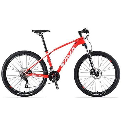 SAVADECK Carbon Fiber Mountain Bike, DECK2.0 MTB 26"/27.5"/29" Complete Hard Tail Mountain Bicycle 27 Speed Shimano M2000 Group Set