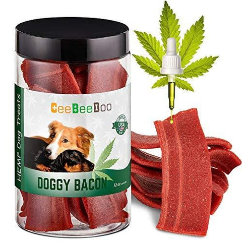 CeeBeeDoo Dog Treats with Hemp Oil for Pain Relief & Anxiety - Healthy & Tasty Hemp Treats for Dogs - Natural Pet Hemp Chews Dog Calming Treats for Small & Large Dogs