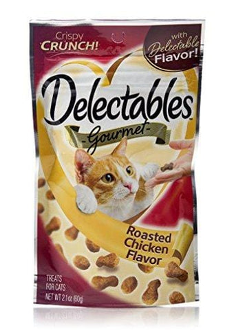 Delectables Gourmet Crunchy Cat Treats 2.1Oz - Roasted Chicken