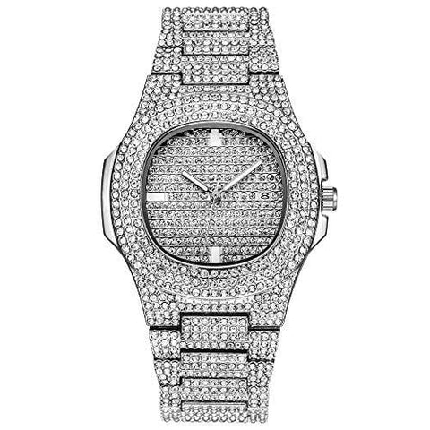 Patek Philippe Nautilus Iced Out Watch CZ LAB Diamond (White Gold)