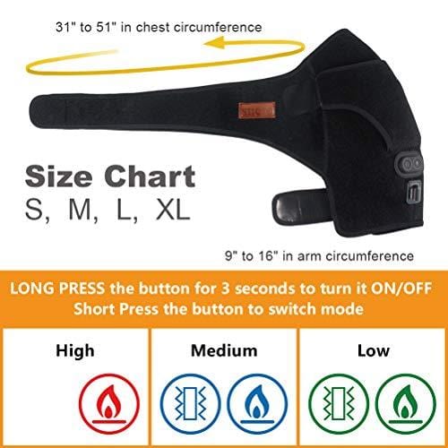 sticro Shoulder Massage Heating Pad, 3 Vibration & Temperature Setting