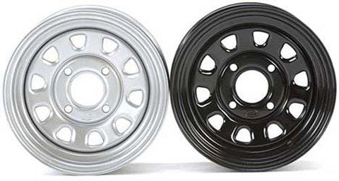 ITP Delta Steel 12X7 4+3 Offset 4/137 12mm Bolt Pattern Black ATV - UTV Wheel