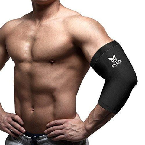 Copper Compression Gear Premium Fit Recovery Elbow Sleeve for Men and Women - 100% Guaranteed - #1 Elbow Compression Sleeve/Support Brace/Wrap for Workouts, Tennis Elbow, Golfers Elbow, and More!
