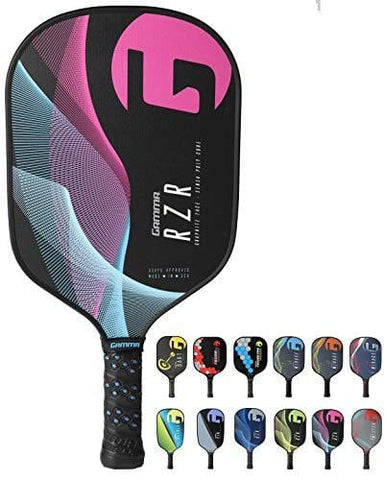 Gamma RZR Composite Pickleball Paddle: Pickle Ball Paddles for Indoor & Outdoor Play - USAPA Approved Racquet for Adults & Kids - Pink/Blue [product _type] Gamma - Ultra Pickleball - The Pickleball Paddle MegaStore