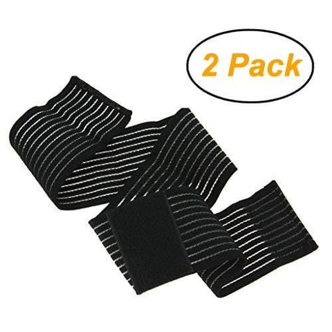 BXT A Pair (2 Pieces) Elastic Breathable Wrap Ankle Support Brace Compression Knee Elbow Wrist Ankle Hand Support Wrap Sports Bandage Strap Hook & Loop Fastener Straps(ONE PIECE)