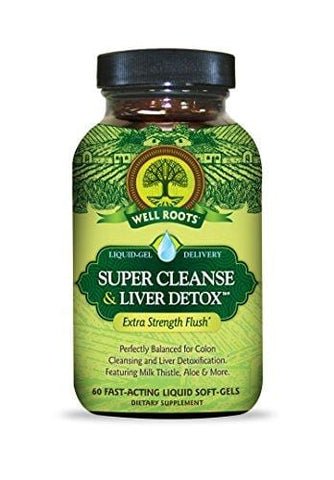 Well Roots Super Cleanse and Liver Detox Supplement, 60 Count