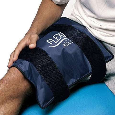 FlexiKold Gel Ice Pack w/Straps (Standard Large: 10.5" x 14.5") - One (1) Reusable Cold Therapy (for Pain and Injuries, wrap Around Knee, Shoulder, Back, Ankle, Neck, Hip, Wrist) - 6300 Cold-Strap