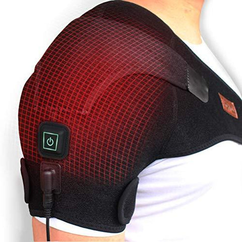 CREATRILL Heated Shoulder Wrap, 3 Heat Settings, Heating Pad Support Brace for Rotator Cuff, Joint Capsule & Biceps Tendon Injury, Frozen Shoulder, Shoulder Dislocation or Muscles Pain Relief