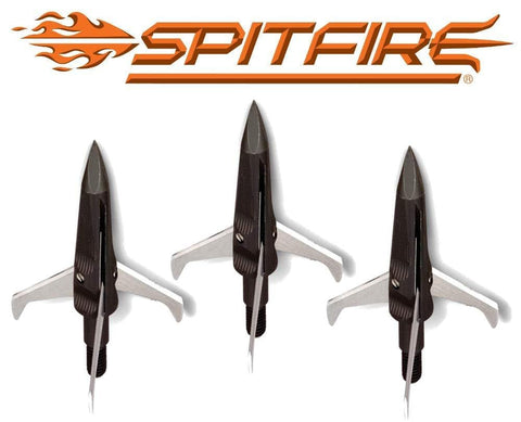 NAP Spitfire Crossbow Mechanical Broadhead 3 Blade 1 1/2" Cutting Diameter 100 Grain Three Pack
