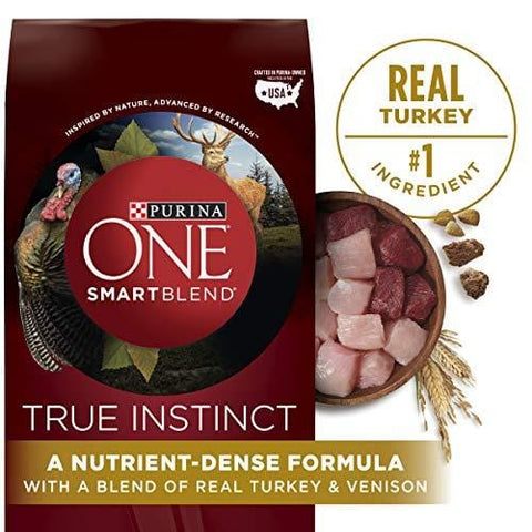Purina ONE High Protein Natural Dry Dog Food; SmartBlend True Instinct With Real Turkey & Venison - 27.5 lb. Bag