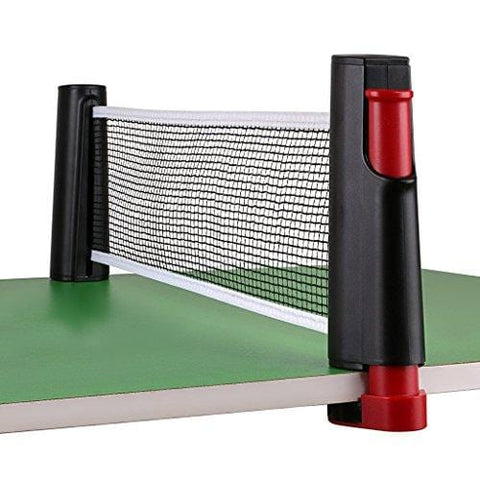 Hipiwe Retractable Table Tennis Net Replacement, Ping Pong Net and Post with PVC Storage Bag, 6 Feet(1.8M, Fits Tables Up to 2.0 inch （5.0 cm） (Black)