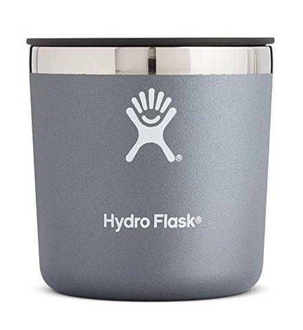 Hydro Flask 10 oz Rocks Cup| Stainless Steel & Vacuum Insulated | Whiskey Glass Press-In Lid | Graphite