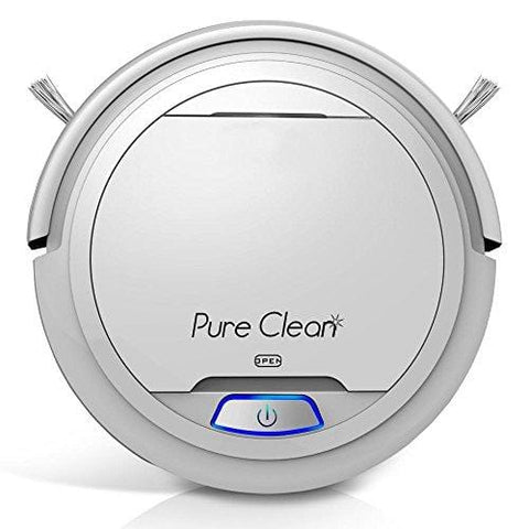 PUCRC25 Automatic Robot Vacuum Cleaner - Lithium Battery 90 Min Run Time - Robotic Auto Home Cleaning for Clean Carpet and Hardwood Floor Dry Mopping - HEPA Pet Hair Allergies Friendly - Pure Clean