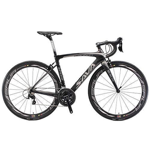 SAVADECK Herd 6.0 T800 Carbon Fiber 700C Road Bike Shimano 105 5800 Groupset 22 Speed Carbon Wheelset Seatpost Fork Ultra-Light 18.3 lbs Bicycle Black Grey 48cm