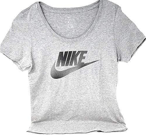 Nike Womens Swoosh T-Shirt Heather Grey/Black AQ6403-063 (X-Large)
