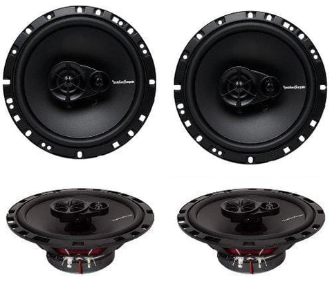 4 New Rockford Fosgate R165X3 6.5" 180W 3 Way Car Audio Coaxial Speakers Stereo