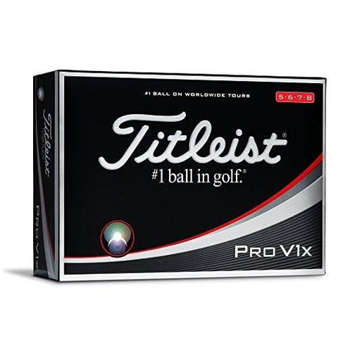 Titleist Pro V1x Golf Balls, White, High Numbers 5-8 (One Dozen)