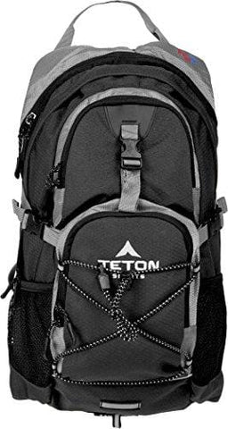 TETON Sports Oasis 1100 Hydration Pack | Free 2-Liter Hydration Bladder | Backpack design great for Hiking, Running, Cycling, and Climbing | Black