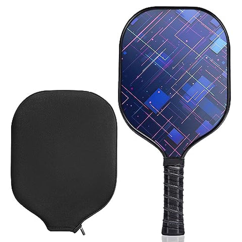 DuckSky for USAPA Approved Fiberglass Pickleball Paddles Set of 1, 1 Carrying Case, Pickle Ball Paddle Set for Men Women Purple