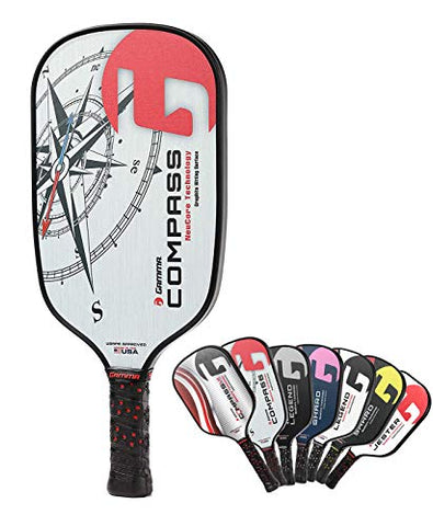 Gamma Compass NeuCore Pickleball Paddles with Honeycomb Grip, Textured Graphite Surface, Elongated Paddle - USAPA-Approved Pickleball Paddle with Thicker Large-Cell Core - Premium Pickleball Equipment