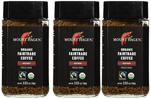 Mount Hagen: Organic café liofiliza Café Instantáneo ( Pack of 3 x 3,53 oz) (Pack of 3)