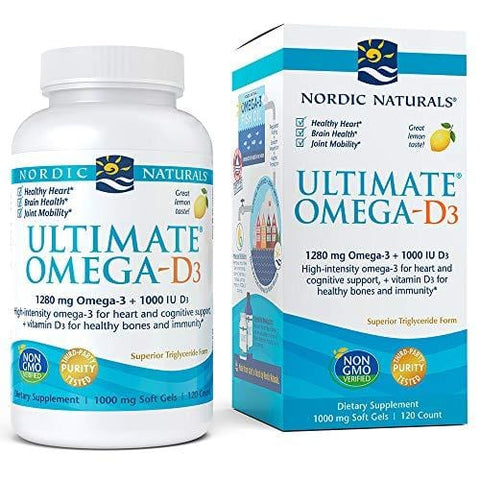 Nordic Naturals - Ultimate Omega-D3, Supports Healthy Bones and Immunity, 120 Soft Gels - Ultra Pickleball