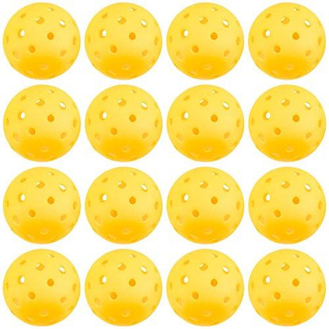 Crown Sporting Goods Pickleball Balls, Standard Size (40 Hole Pattern) - Outdoor Game, Practice, Training Polymer Balls, Goldenrod Yellow (12-Pack)