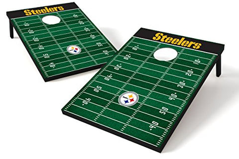 Wild Sports Pittsburgh Steelers NFL Cornhole Outdoor Game Set, 2' x 3' Foot - Recreational Series