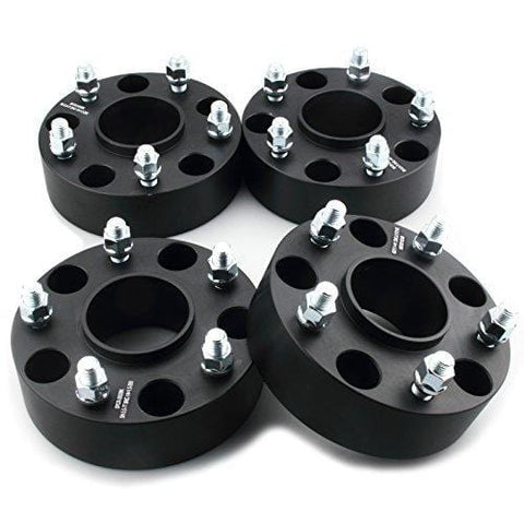 GDSMOTU 5 Lug Dodge Ram 1500 Wheel Spacers, 4pc Black 5x5.5 Hub-Centric Wheel Spacers Adapters 2" with 14x1.5 Studs for 2012 2013 2014 2015 2016 2017 2018 Dodge Ram 1500