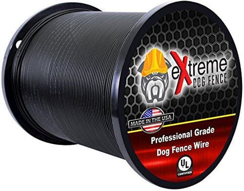 Professional Grade Super Duty Solid Core Electric Dog Fence Wire - Compatible with All Wired Electric Pet Fence Systems - 1000 Feet