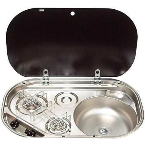 Dometic MO832207D00FPUS 2-Burner Sink/Stove Combination w/Glass Lid