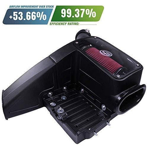 S&B Filters 75-5062 Cold Air Intake For 1998-2003 Ford Powerstroke 7.3L (Oiled Cleanable, 8-ply Cotton Filter)