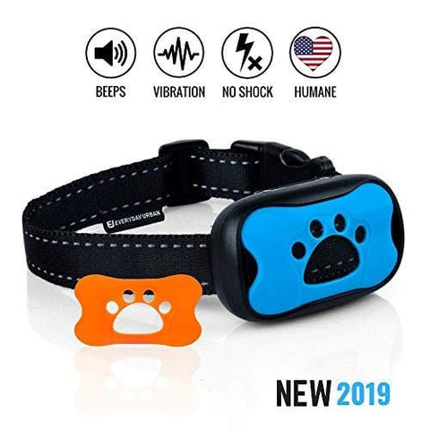 Dog Bark Collar - Stop Dogs Barking Fast! Safe Anti Barking Devices Training Control Collars, Small, Medium and Large pets deterrent. No shock, remote or citronella. Sound, vibration training device