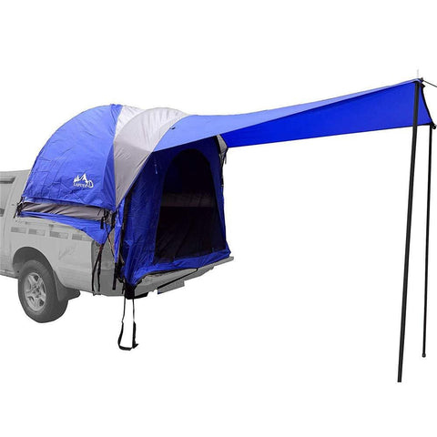 Mein LAY Waterproof Double Layer Full Size Truck 5.5 Foot Bed Tent with Floor Blue & Grey