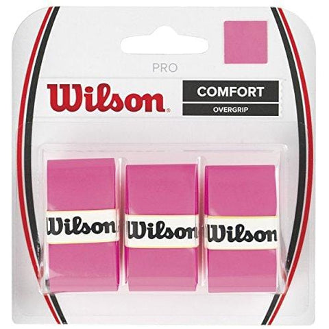Wilson Tennis Racquet Pro Over Grip, Pink, Pack of 3