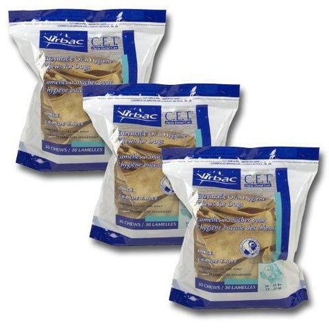 Virbac C.E.T Enzymatic Oral Hygiene Large Dog Chews, 90-Chew, by Virbac